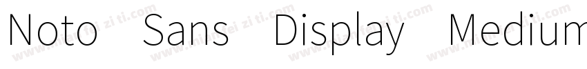 Noto Sans Display Medium字体转换